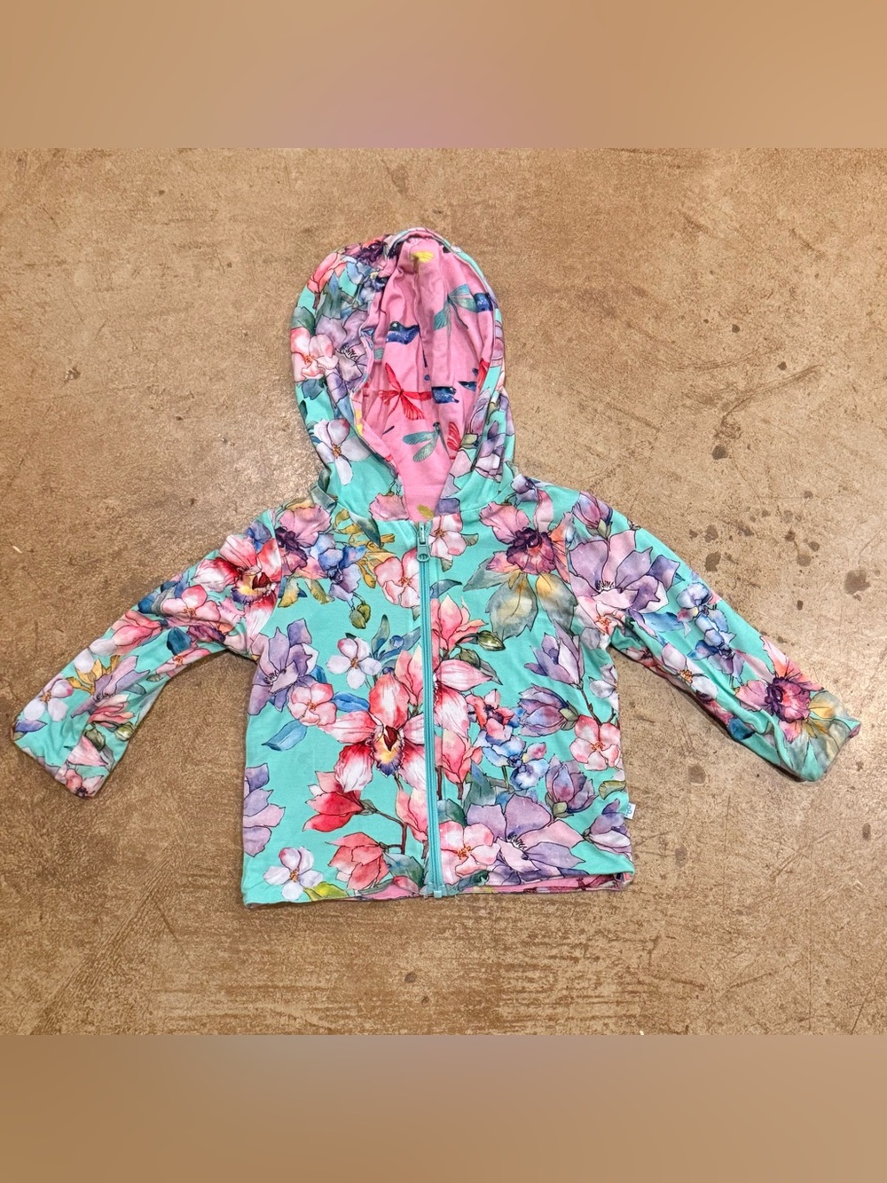 posh peanut bamboo girls reversable jacket 12-18 mo